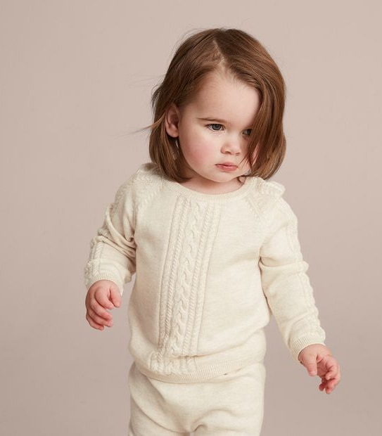 2 Piece Baby Cable Knit Set