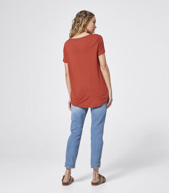 Modal/Elastane V-Neck T-Shirt