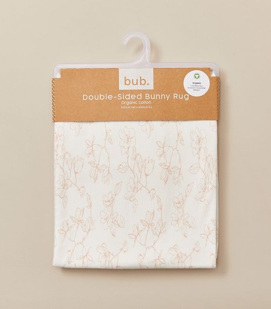 bub. Organic Cotton Double-sided Bunny Rug
