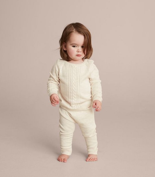 2 Piece Baby Cable Knit Set