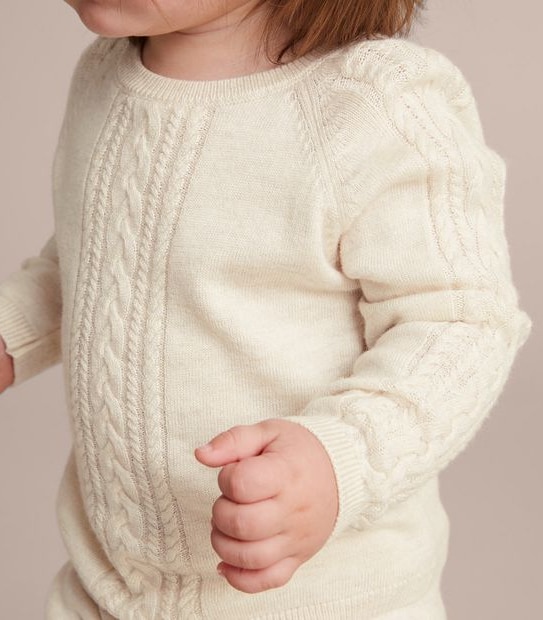 2 Piece Baby Cable Knit Set