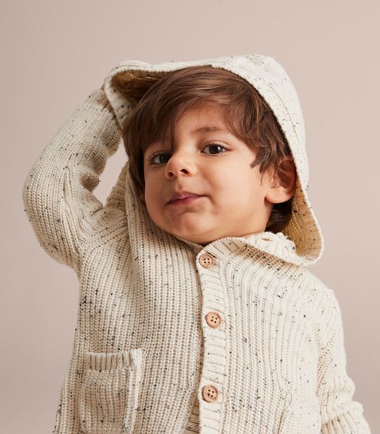 Baby Knit Hooded Cardigan