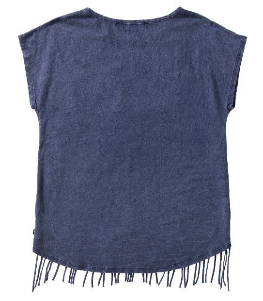 Future You Short Sleeve Fringe Hem Top