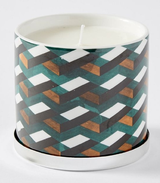 Geo Printed Candle - Sandalwood & Spice