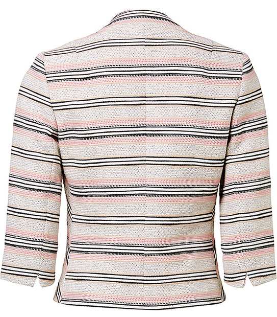 Stripe Boucle Crop Jacket
