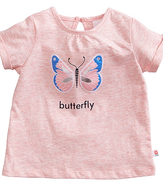 Girls' Short Sleeve Butterfly T-Shirt