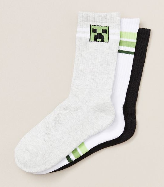 3 Pack Minecraft Socks