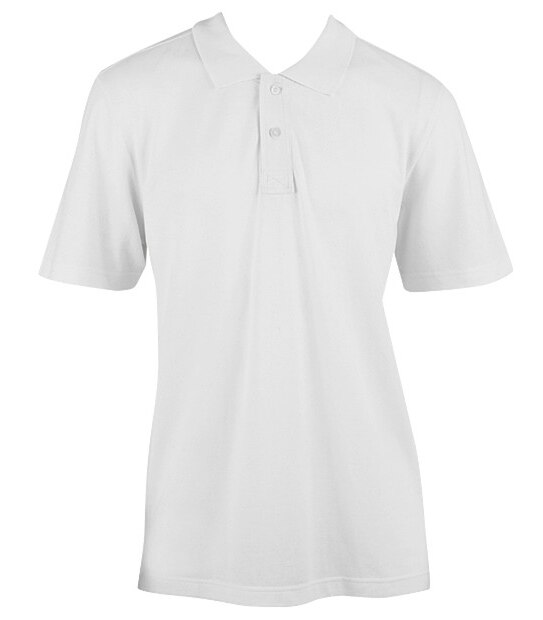 Mens' Essential Pique Polo - White