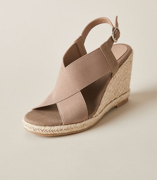 Womens Windsor Crossover Espadrille Wedges