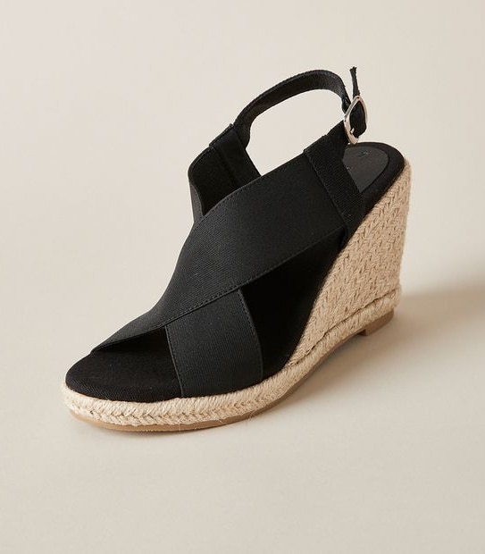 Womens Windsor Crossover Espadrille Wedges