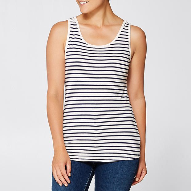 Casual Tank Top Oatmeal / Peacoat Target Australia