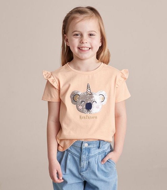Sequin Koala-corn T-shirt