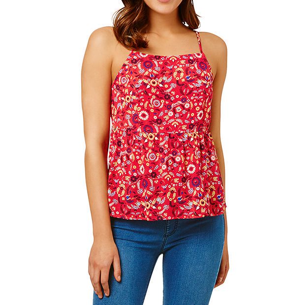 Lily Loves Square Neck Cami - Red