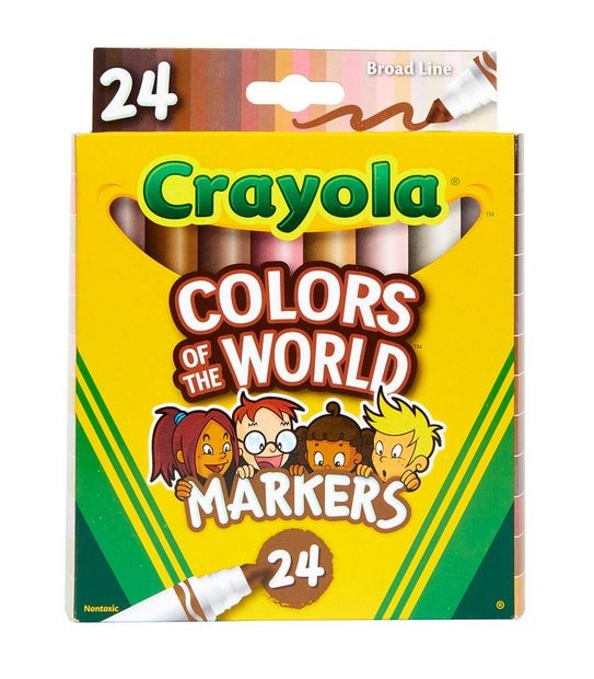 Crayola 24 Pack Colours of the World Washable Markers