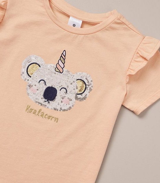 Sequin Koala-corn T-shirt