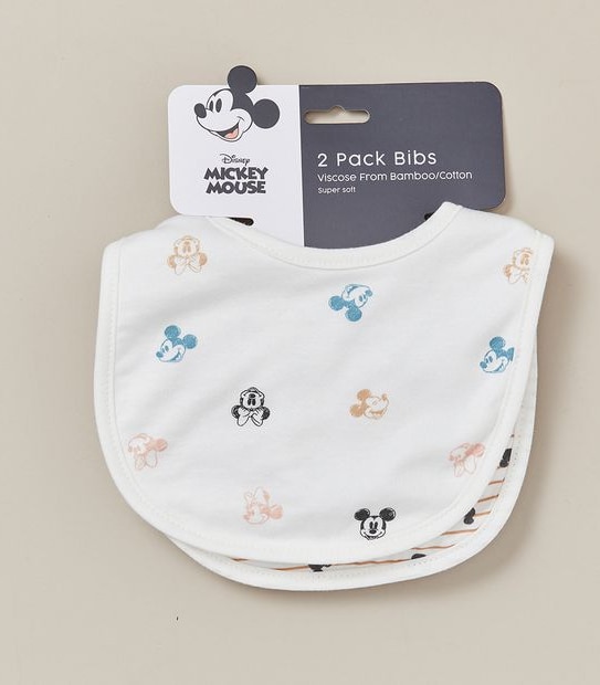2 Pack Disney Bamboo Bibs