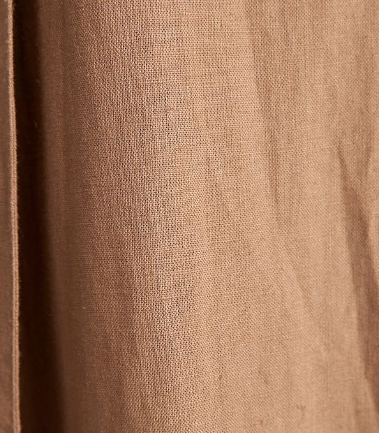 Linen Blend Ruffle Hem Maxi Skirt