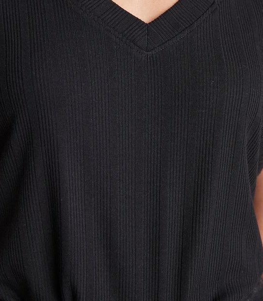 Dannii Minogue Petites Rib V-Neck T-Shirt