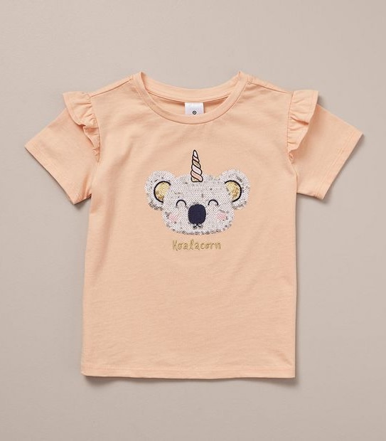 Sequin Koala-corn T-shirt