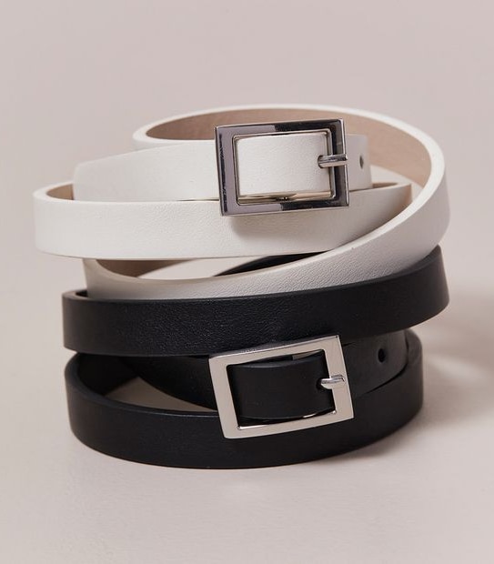 2 Pack Hip Skinny Belts