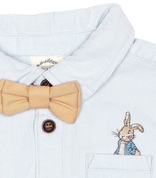 Baby Peter Rabbit Shirt with Bow - Pale Blue