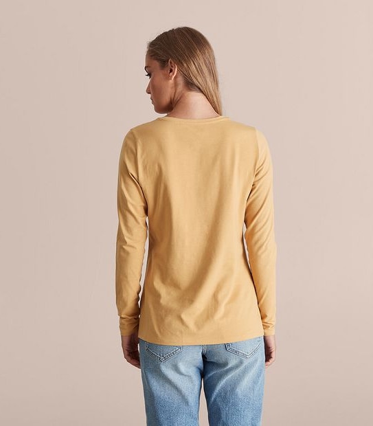 Organic Cotton Long Sleeve Crew Neck T-Shirt