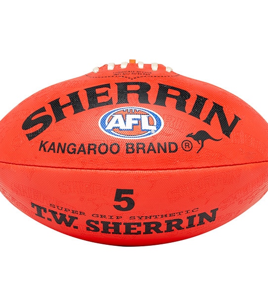 AFL Sherrin Synthetic Size 5 Football - Red