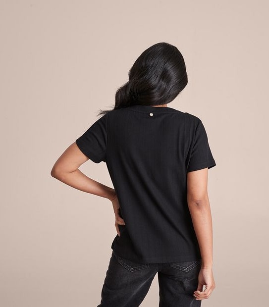 Dannii Minogue Petites Rib V-Neck T-Shirt