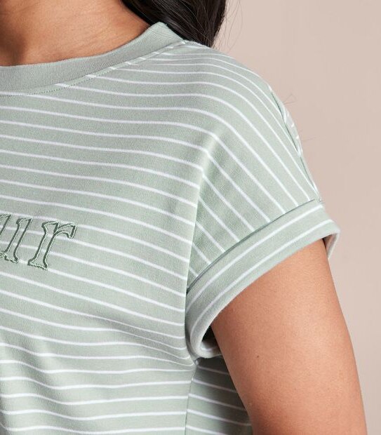 Dannii Minogue Petites Grown On Sleeve Neck Rib T-Shirt 4 of 5