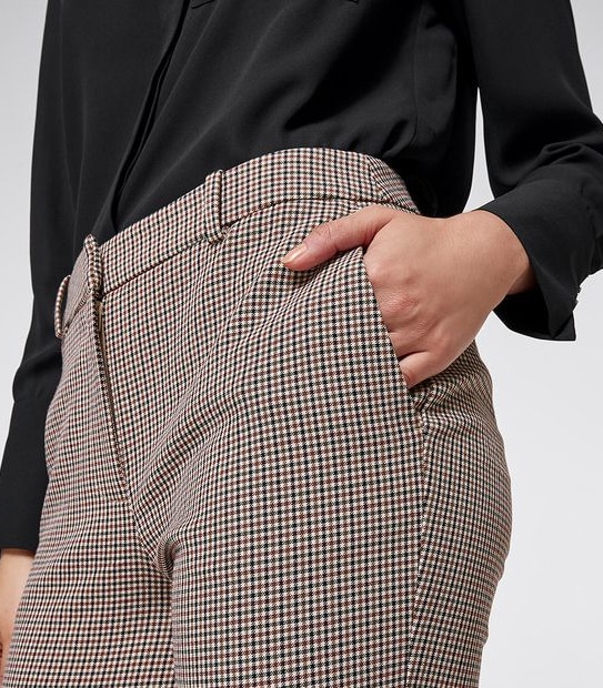 Preview Ankle Slim Pants - Cigar Check