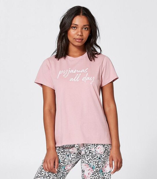 Lily Loves Printed Sleep T-Shirt - Pyjamas All Day Pink