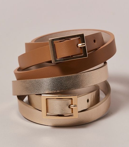 2 Pack Hip Skinny Belts