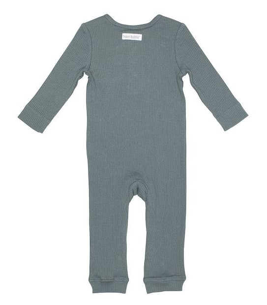 Baby Peter Rabbit Organic Cotton Rib Romper - Khaki