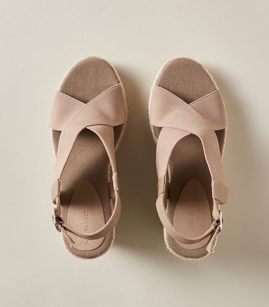 Womens Windsor Crossover Espadrille Wedges