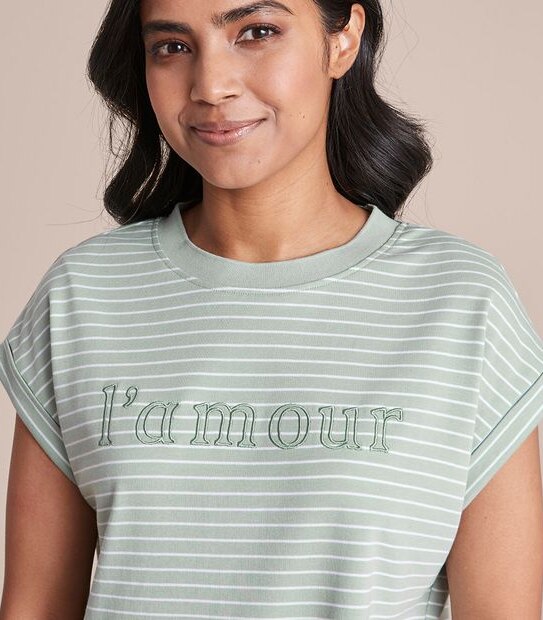 Dannii Minogue Petites Grown On Sleeve Neck Rib T-Shirt 5 of 5