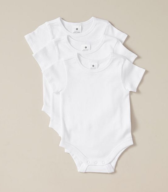 3 Pack Baby Organic Cotton Short Sleeve Bodysuits | Target Australia