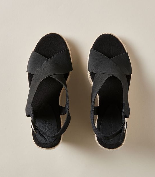 Womens Windsor Crossover Espadrille Wedges