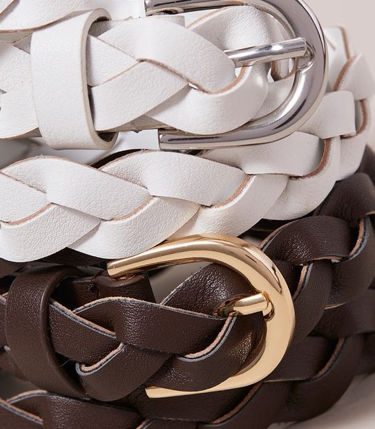 2 Pack Waist Plait Belts