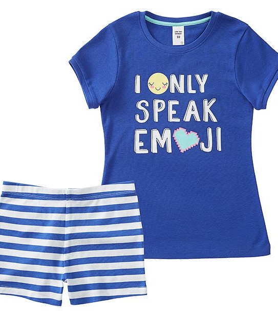 Emoji Chat Short Sleeve Pyjama Set