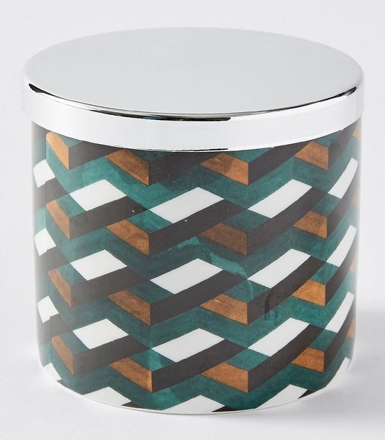 Geo Printed Candle - Sandalwood & Spice