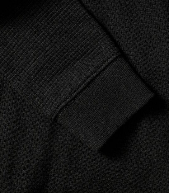 Waffle Long Sleeve Hooded Top