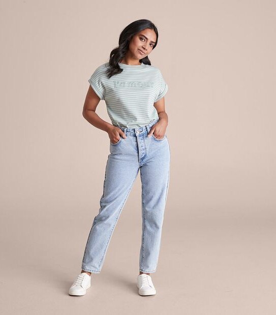 Dannii Minogue Petites Grown On Sleeve Neck Rib T-Shirt