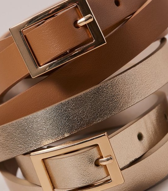 2 Pack Hip Skinny Belts