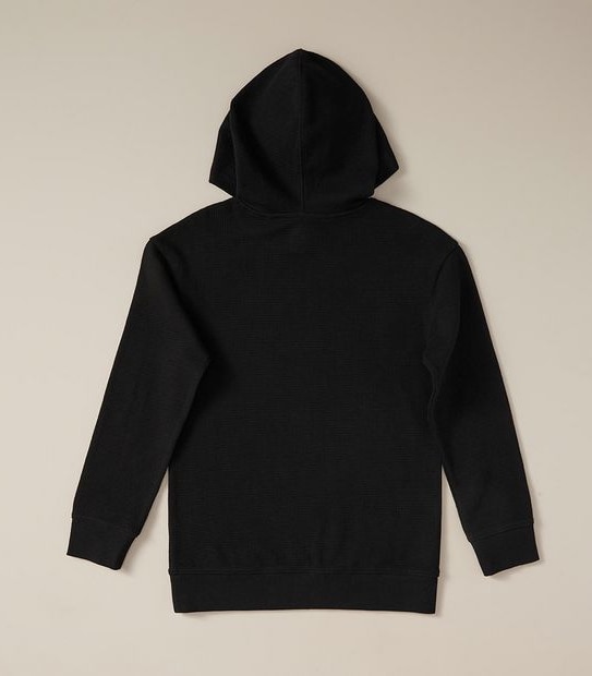 Waffle Long Sleeve Hooded Top