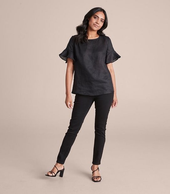 Dannii Minogue Petites Linen T-Shirt