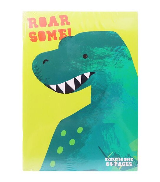 2 Pack A4 Exercise Books - Dinosaur