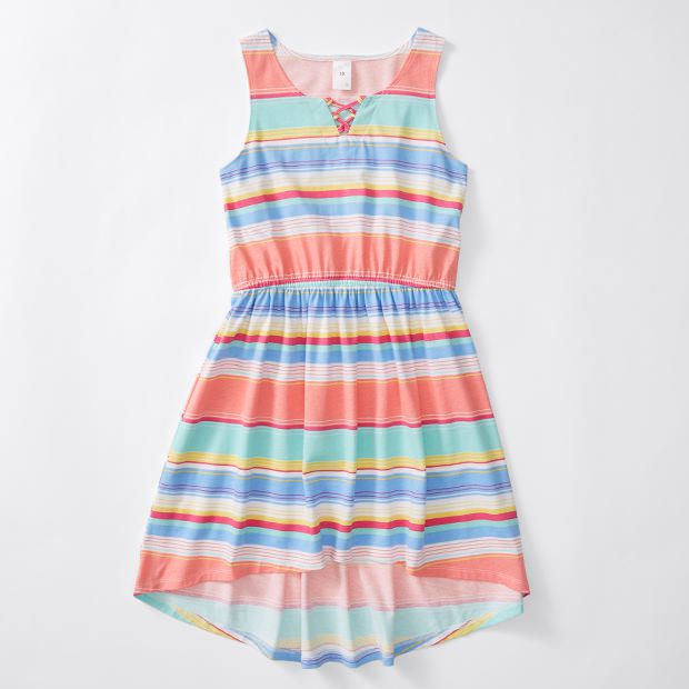 Stripe Lace-Up Dress Stripe Lace-Up Dress