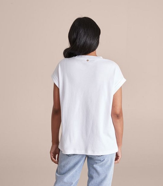 Dannii Minogue Petites Grown On Sleeve Neck Rib T-Shirt 6 of 6