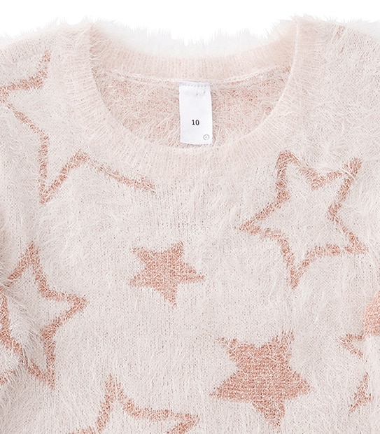 Feather Knit Metallic Stars Jumper