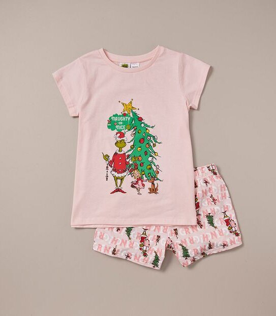 Kids Christmas Grinch Family Matching Cotton Pyjama Set
